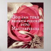 Inspirerend God Quote Masterstuk Poster (Voorkant)