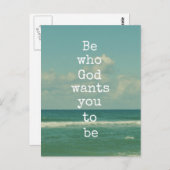 Inspirerend God Quote: Wees wie God wil dat jij be Briefkaart (Voorkant / Achterkant)