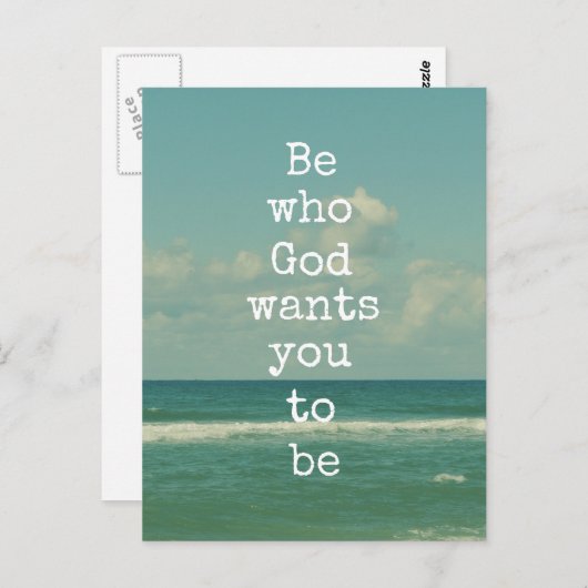 Inspirerend God Quote: Wees wie God wil dat jij be Briefkaart (Voorkant / Achterkant)