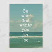 Inspirerend God Quote: Wees wie God wil dat jij be Briefkaart (Voorkant)
