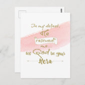 Inspirerend God redde me citaat-Christelijk Briefkaart (Voorkant / Achterkant)