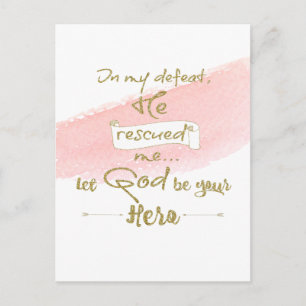 Inspirerend God redde me citaat-Christelijk Briefkaart