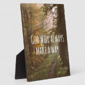 Inspirerend God zal een Way Quote maken Fotoplaat (Zijkant)
