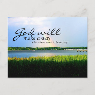 Inspirerend: God zal een weg maken... Briefkaart