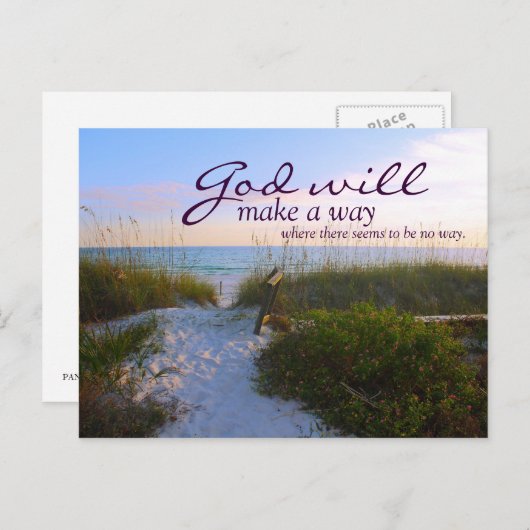 Inspirerend: God zal een weg maken... Briefkaart (Voorkant / Achterkant)