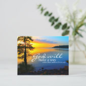 Inspirerend: God zal een weg maken... Briefkaart (Staand voorkant)