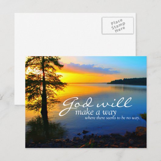 Inspirerend: God zal een weg maken... Briefkaart (Voorkant / Achterkant)