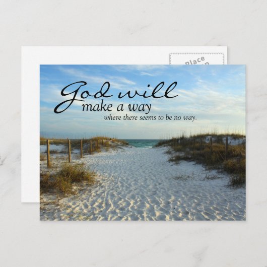 Inspirerend: God zal een weg maken... Briefkaart (Voorkant / Achterkant)