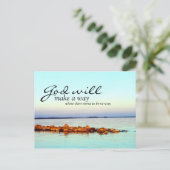 Inspirerend: God zal een weg maken... Briefkaart (Staand voorkant)