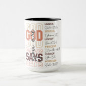 Inspirerend God zegt van wel Mok (Midden)