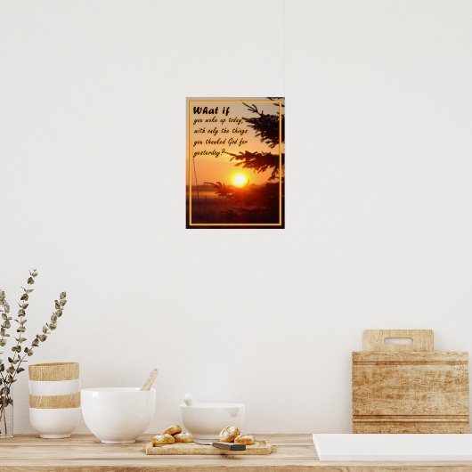 Inspirerend Goddank Poster (Keuken)