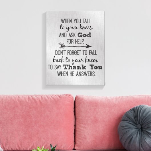 Inspirerend Godzijdank Citaat Canvas Afdruk (Insitu (Woonkamer))