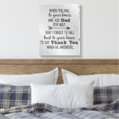 Inspirerend Godzijdank Citaat Canvas Afdruk (Insitu (Slaapkamer))