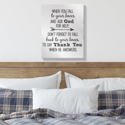 Inspirerend Godzijdank Citaat Canvas Afdruk (Insitu (Slaapkamer))