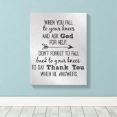 Inspirerend Godzijdank Citaat Canvas Afdruk (Insitu (Houten vloer))