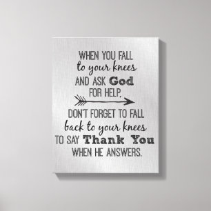 Inspirerend Godzijdank Citaat Canvas Afdruk