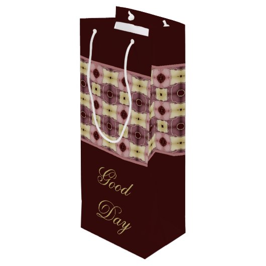 Inspirerend Goede Dag Fles Canvas tas Wijn Cadeautas (Achterkant Gekanteld)