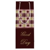 Inspirerend Goede Dag Fles Canvas tas Wijn Cadeautas (Achterkant)