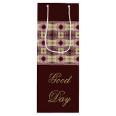 Inspirerend Goede Dag Fles Canvas tas Wijn Cadeautas (Voorkant)