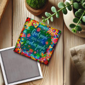 Inspirerend Goede mensen citeren Floral  Magneet