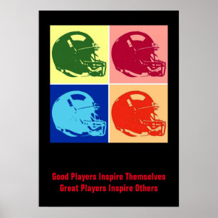 Inspirerend Goede Spelers Pop Kunst Football Helm Poster