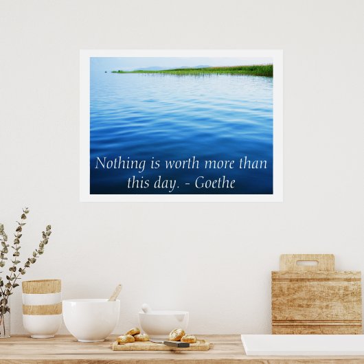 Inspirerend Goethe quote poster (Keuken)