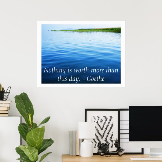 Inspirerend Goethe quote poster (Thuiskantoor)