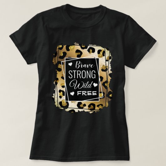 Inspirerend Gold- en zwart proefafdrukken T-shirt (Design voorkant)
