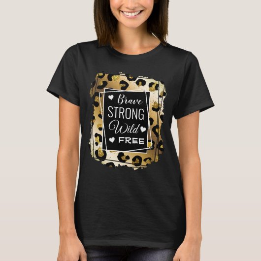 Inspirerend Gold- en zwart proefafdrukken T-shirt (Voorkant)