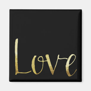 Inspirerend Gold- en zwarte-glam-liefde Magneet