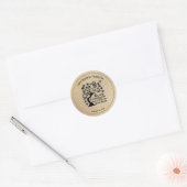 Inspirerend Gold Family Reunion Quote-structuur Ronde Sticker (Envelop)