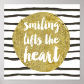 Inspirerend Gold Lettering Typography Quote Poster (Voorkant)