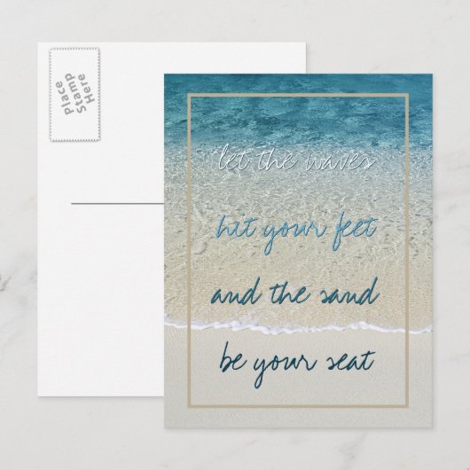 Inspirerend golven van het Surf Turquoise Blue Oce Briefkaart (Voorkant / Achterkant)