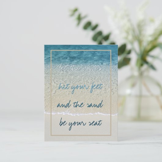 Inspirerend golven van het Surf Turquoise Blue Oce Briefkaart (Staand voorkant)