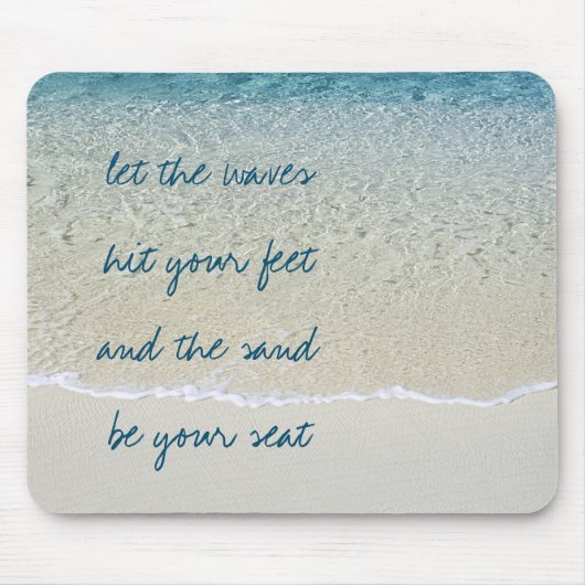 Inspirerend golven van het Surf Turquoise Blue Oce Muismat (Voorkant)