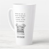 Inspirerend "Goodness" en liefdesquote NIETZSCHE Latte Mok (Linkerhoek)