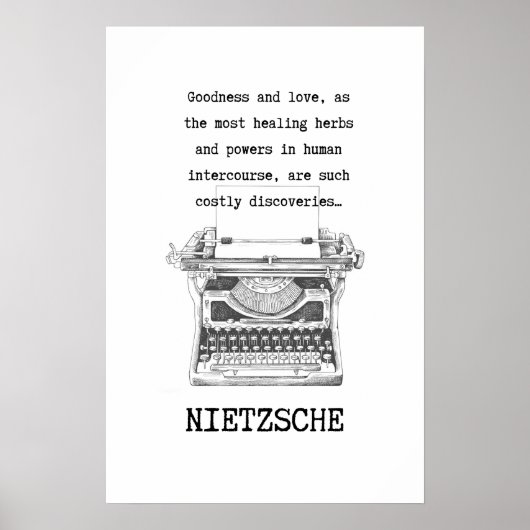 Inspirerend "Goodness" en liefdesquote NIETZSCHE Poster (Voorkant)