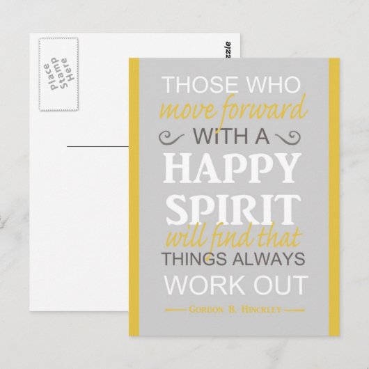 inspirerend gordon b hinckley lds citeert briefkaart (Voorkant / Achterkant)