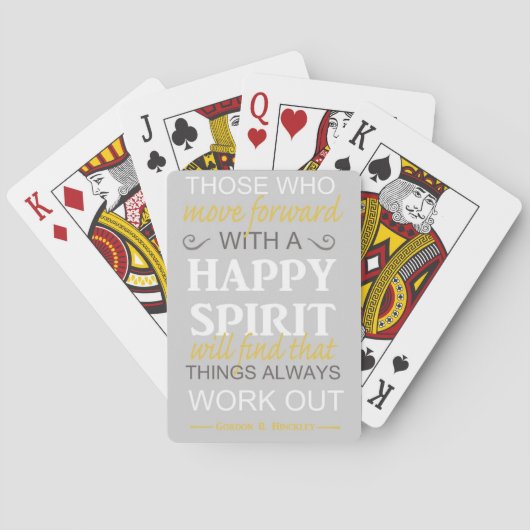 inspirerend gordon b hinckley lds citeert pokerkaarten (Achterkant)