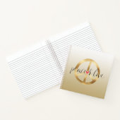 Inspirerend Goud Vredesteken Hart Notitieboek (Binnen)