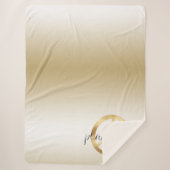 Inspirerend Goud Vredesteken Hart Sherpa Deken (Voorkant)