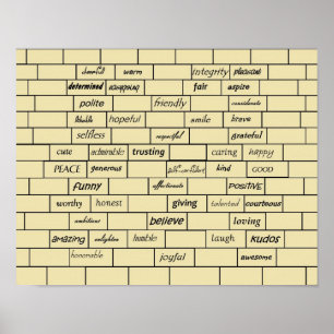 Inspirerend graffiti afdrukken poster