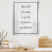 Inspirerend grappige citaat over Gods 'call post' Poster (Keuken)