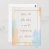 Inspirerend grappige citaat over Gods roeping Briefkaart (Voorkant / Achterkant)