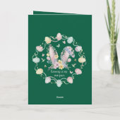 Inspirerend "Groeiend in mijn eigen tempo" Bloemst Kaart (Achterkant)