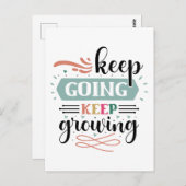 Inspirerend groeiende Going Word Art Briefkaart (Voorkant / Achterkant)