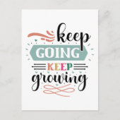 Inspirerend groeiende Going Word Art Briefkaart (Voorkant)
