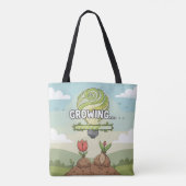 Inspirerend groen idee | Motiverende teelt Tote Bag (Achterkant)
