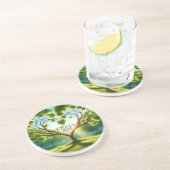 Inspirerend groen zandsteen onderzetter (Zijkant)