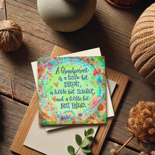 Inspirerend  Grootouder Quote Floral